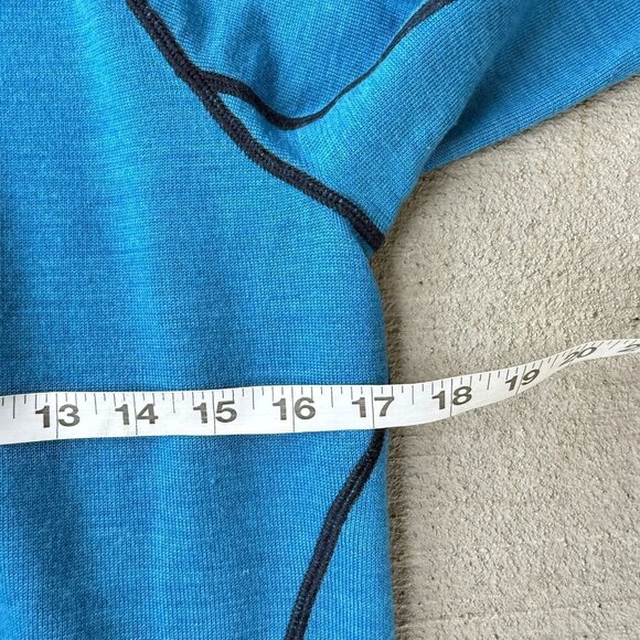 Smartwool Men’s Medium Blue Merino Wool Full Zip Sweater Jacket Midlayer - Picture 4 of 5